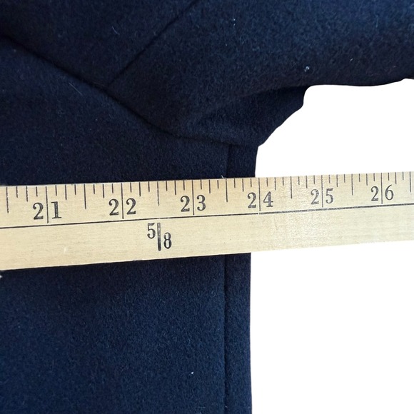 BALMAIN Paris Men's Double Breasted Wool Blend Peacoat Jacket Black Size 60 - Picture 14 of 16